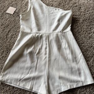 Superdown White One-Shoulder Romper